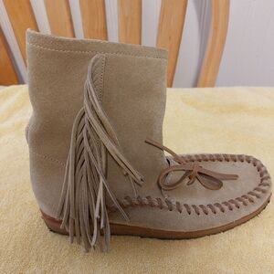 Polo Ralph Lauren Mid Channing Fringe Boots Size 6